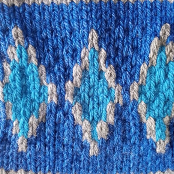 Vintage 1960s Mary Maxim handknit Full Zip  Cowichan cardigan sweater /jacket - Picture 6 of 8